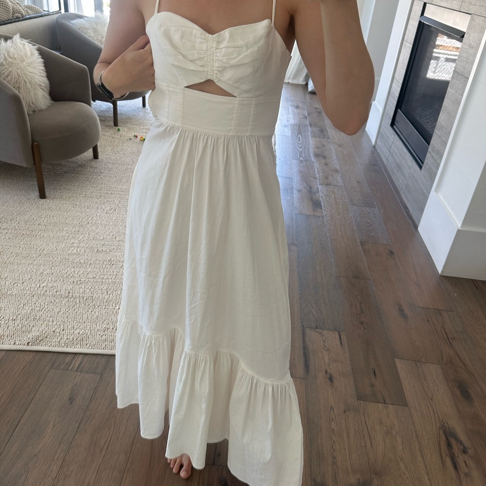 Sold Out Stretch Linen A.L.C. Whitw Summer / Bridal Dress Sz 0 NWT